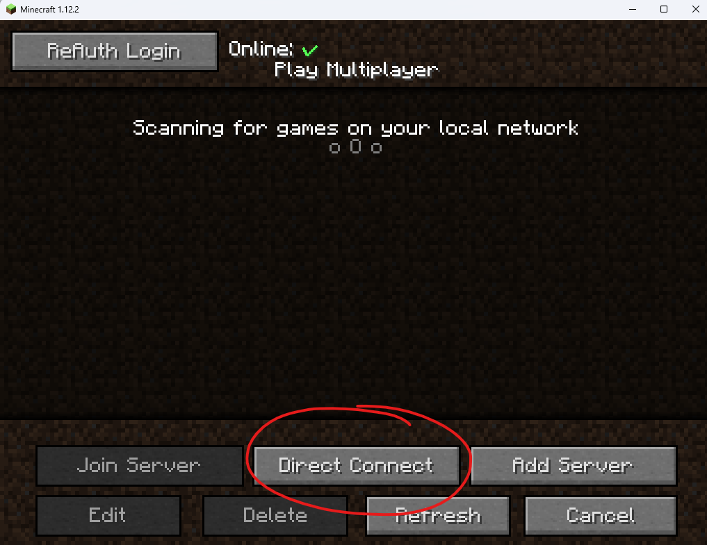 Add Server Connect