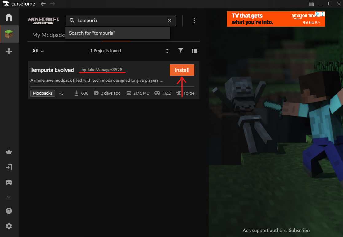 Search Modpack
