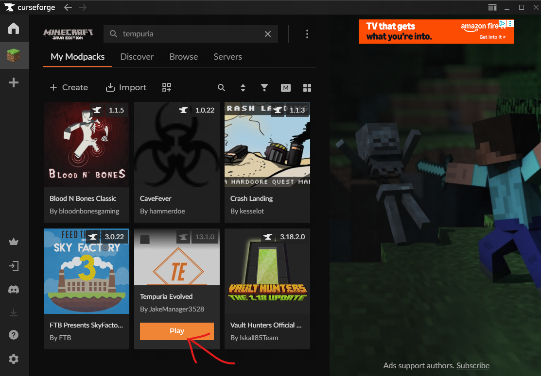 Launch Modpack
